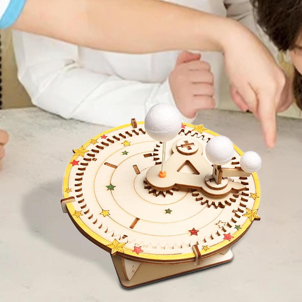 Electric Solar System Model Sun Earth Moon Orbital DIY Science Experiment Educational