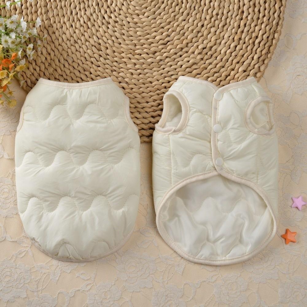 Round Neck Dog Warm Quilted Vest Windproof Pet Sleeveless Jacket Fashion Dog Clothes  Home Indoor