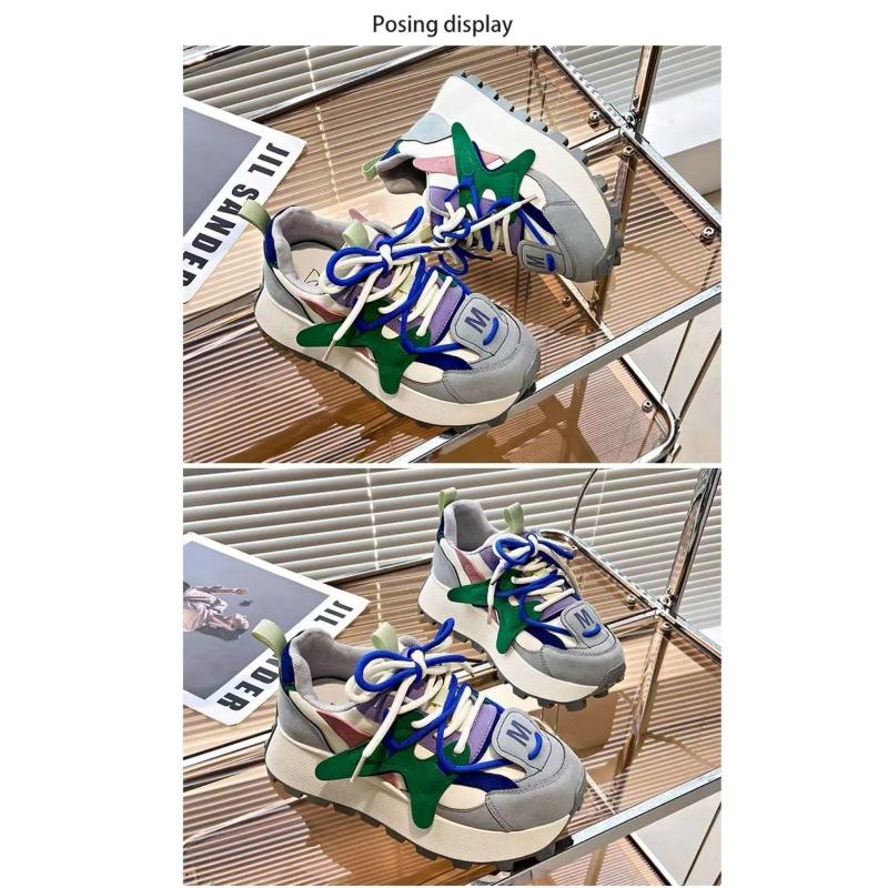 Thick Soled Casual Board Shoes for Women, Versatile Star Shoes, Student Flat Sports Shoes