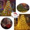 280/400L LED String Light Christmas Tree Waterfall Warm White & Colorful String Lights For Home Party Christmas Holiday Ambient Indoor Lights Decor
