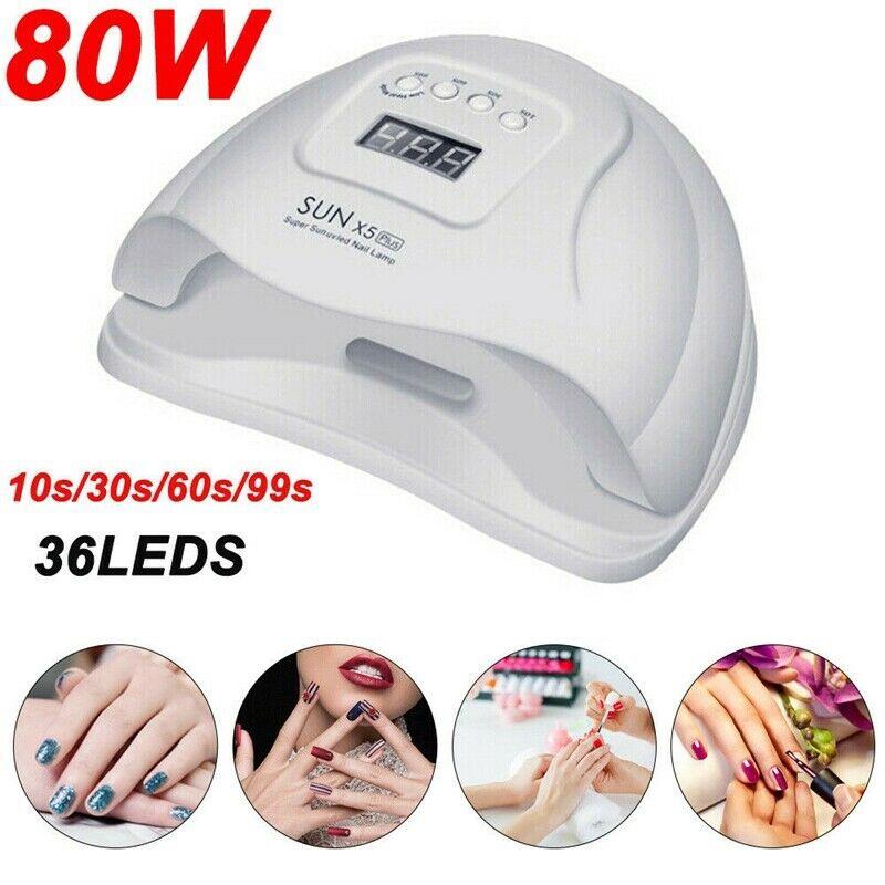 Professional Sun-x5plus 80w Nail Lamp Uv Led Light With Auto Sensor For Gel Curing
