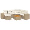 VidaXL Salon de Jardin avec Coussins 8 pcs, Canapés de Terrasse, Ensemble de Meubles de Patio, Mobilier d'Extérieur, Beige 3225561