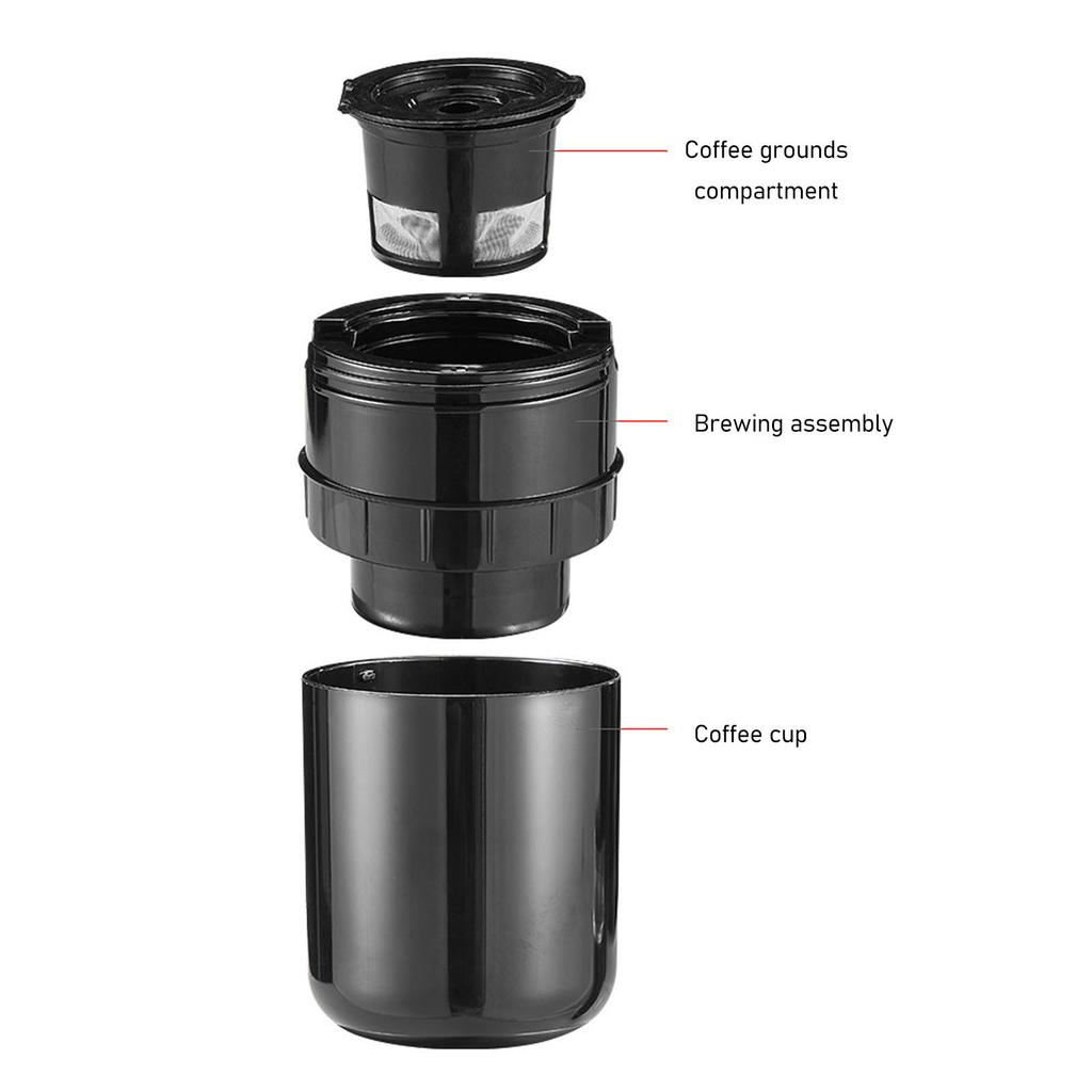 Portable Handheld Coffee Maker Wireless Charging C-Type Rechargeable Automatic Mini Coffee Maker 1200mAh Travel Camping
