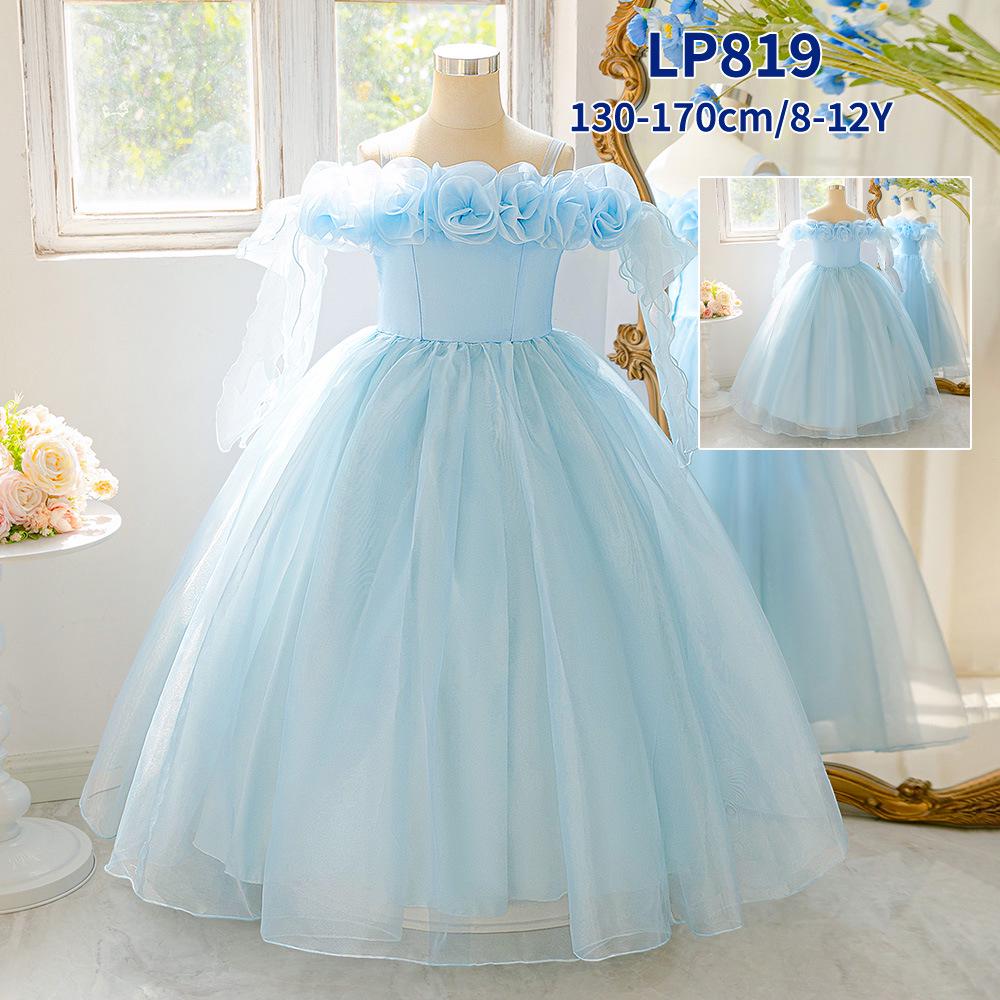 New Girls' Formal Princess Dresses: Cinderella Puffy Skirts & Floral Designs