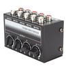 Separate Volume Knobs Stereo Mini Mixer Support 4 in 1 Out Stereo Splitte  Recording Studio