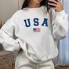 Women's Hot Spring New Western Cowboy Printed Long Sleeve Crew Neck Casual Sweatshirt