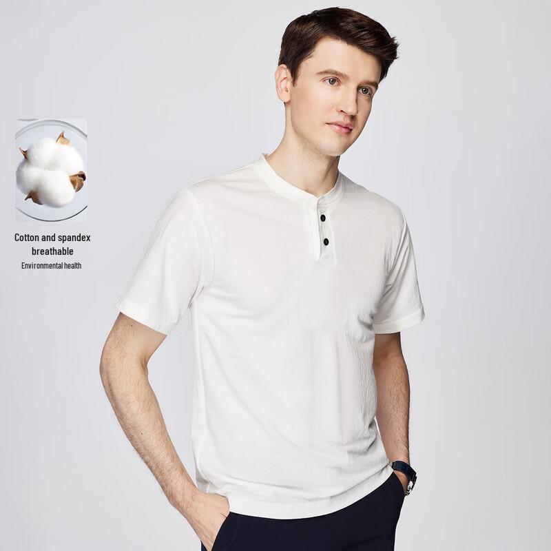 Men s Summer Cool-Touch Henley T-Shirt 2XL