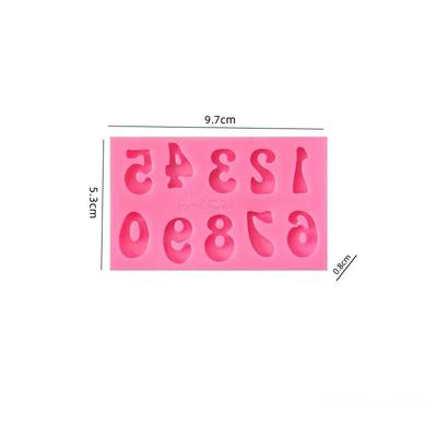 Cakelove Niedliche Zahl bunte Silikonform Haushalt Rollfondant Schokoladenkuchen Silikonform Backwerkzeug Fondant Keks Set