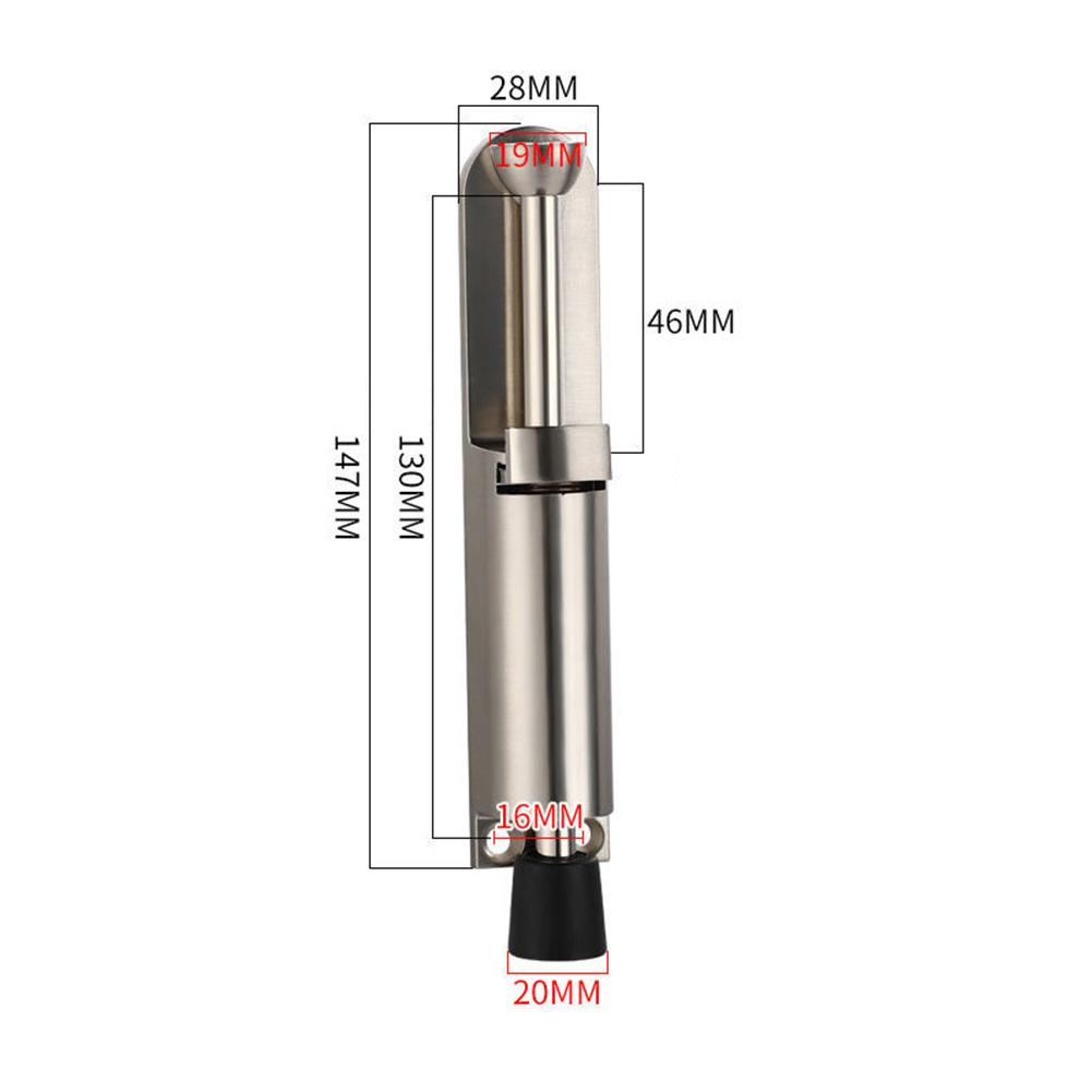 Telescopische deurstopper Veerbelaste zware stopper Metalen verstelbare positie met voetrem Wiggen voor deurbodemnaad