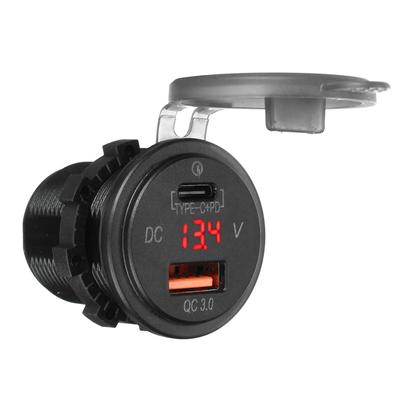12V 24V PD QC 3.0 Hızlı USB Tip C Araç Şarj Soketi Araba RV Karavan Tekne Motosiklet için