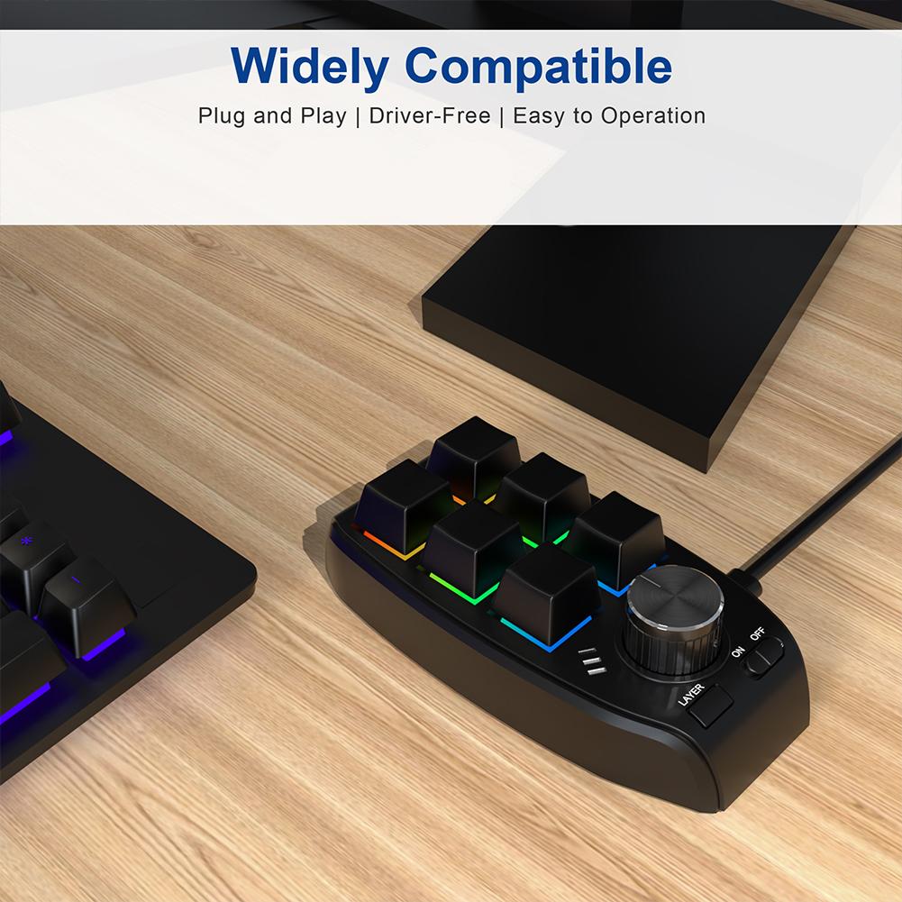 Mini USB Custom Mechanical Keyboard One Hand Gaming Macro Keypad ...