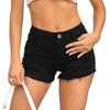 Cross-Border European & American Sexy Casual High-Waisted Plus Size Ripped Denim Shorts for Women