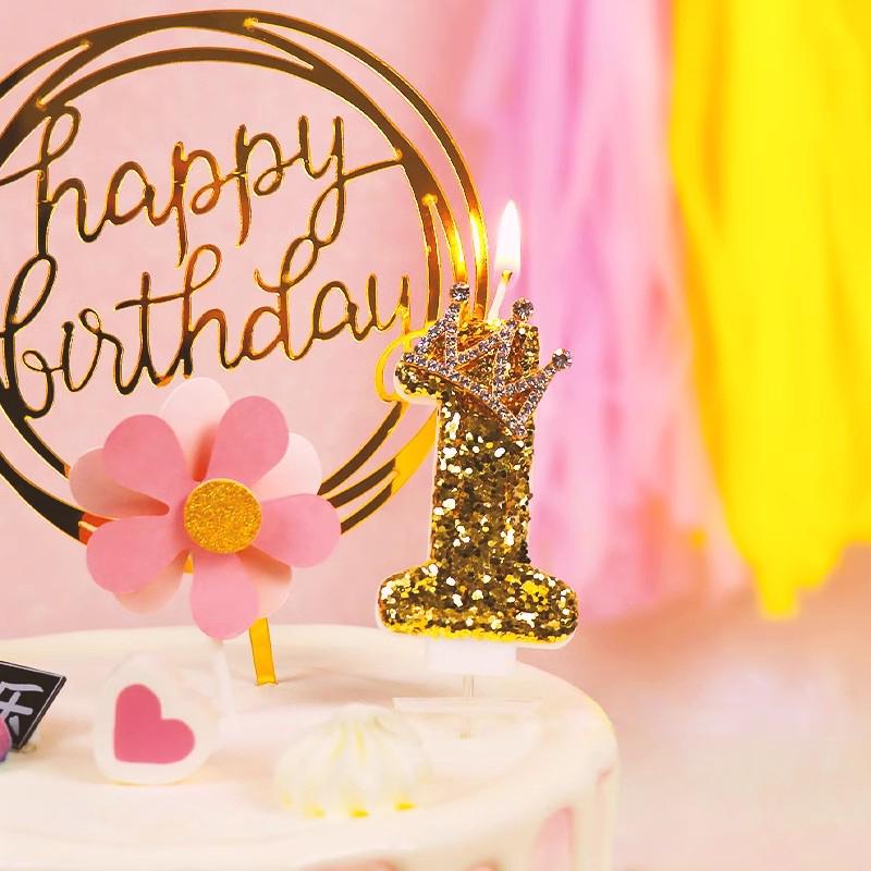 Creative Crown Birthday Number Candles - Adult & Kids Cake Decoration Topper