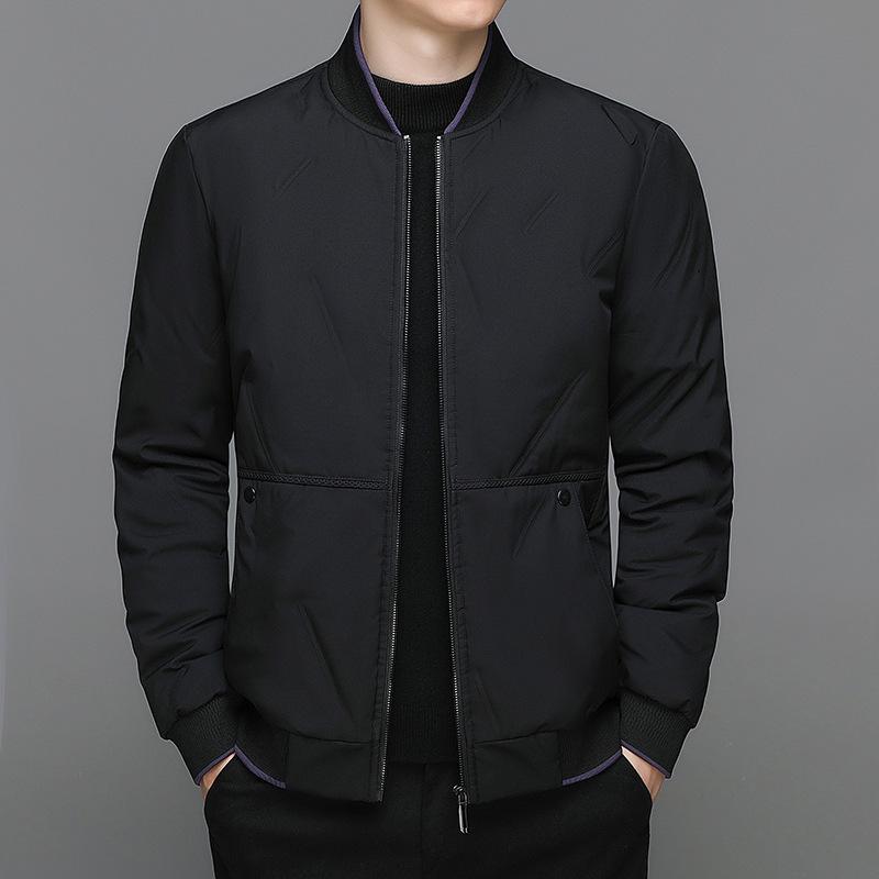 Men s Lightweight Baseball Style Duck Down Jacket - Warm, Casual Autumn/Winter Outerwear 3XL