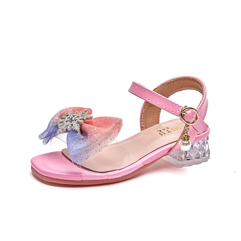 Girls shoes, children's princess sandals 2025 new summer summer models, little girls, middle-aged and older children, baby soft soles, foreign style
