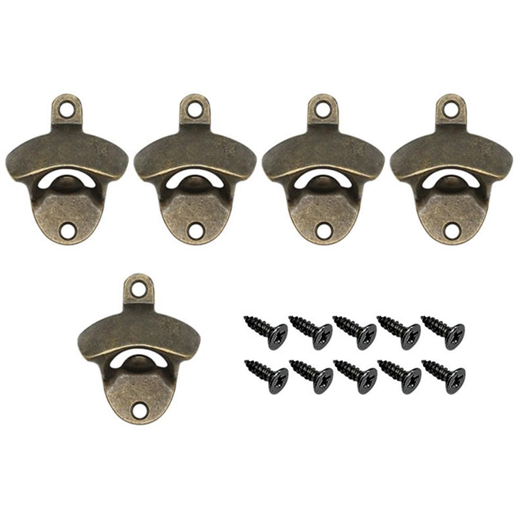 5 pieces per set of zinc alloy wall-mounted beer bottle opener with 10* screws