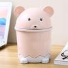 Desktop Flip Trash Can Cover  Portable Garbage Storage 