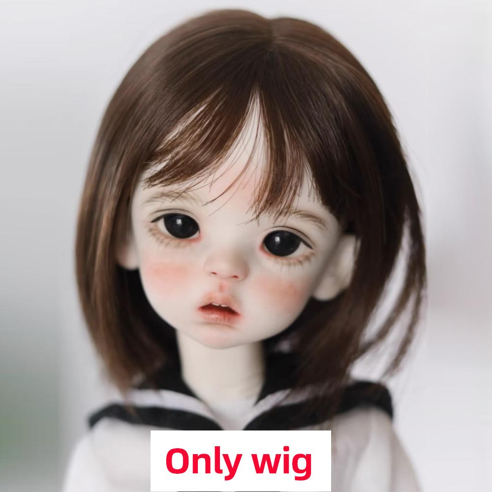 Awen Bjd Wig Mohair 1/4, 1/6 BJD Bangs Straight Short High-layered Long Hair for 30-40cm BJD DD SD Doll Hair In Multiple Colors