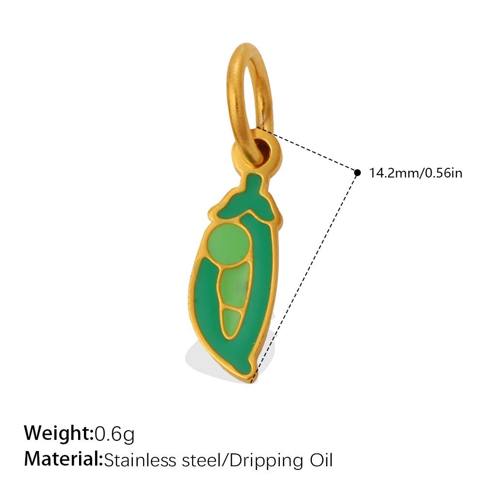 Cute Simple Earrings Bracelet Necklace Accessories Colorful Vegetables Stainless Steel Oil Drip Diy Pendant Female
