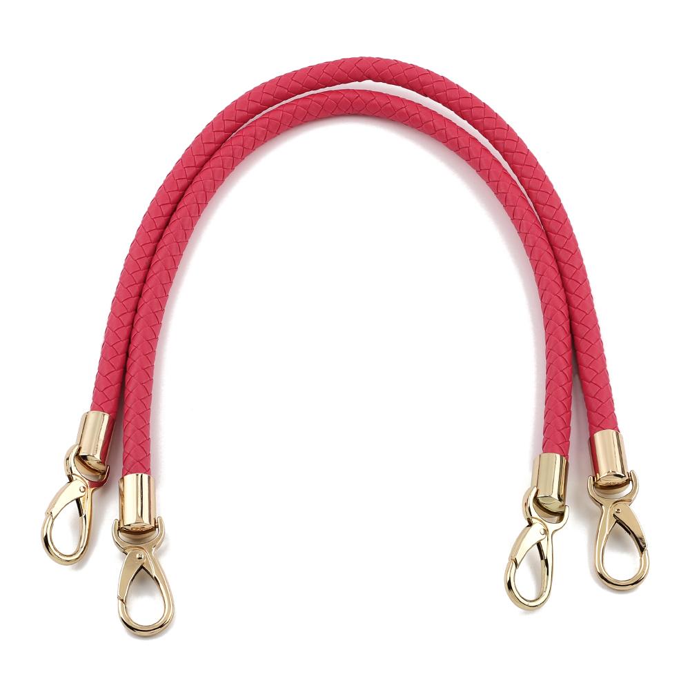 2pcs High Quality PU Leather Handbag Handles Handmade Alloy Metal Bag DIY Accessories Braided Rope Bag Shoulder Bag Strap KZ0346