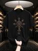 2026 Nuova Maglietta in Cotone Bussola Vichinga Rune Nordiche Stampa Girocollo Manica Corta Street Casual Top