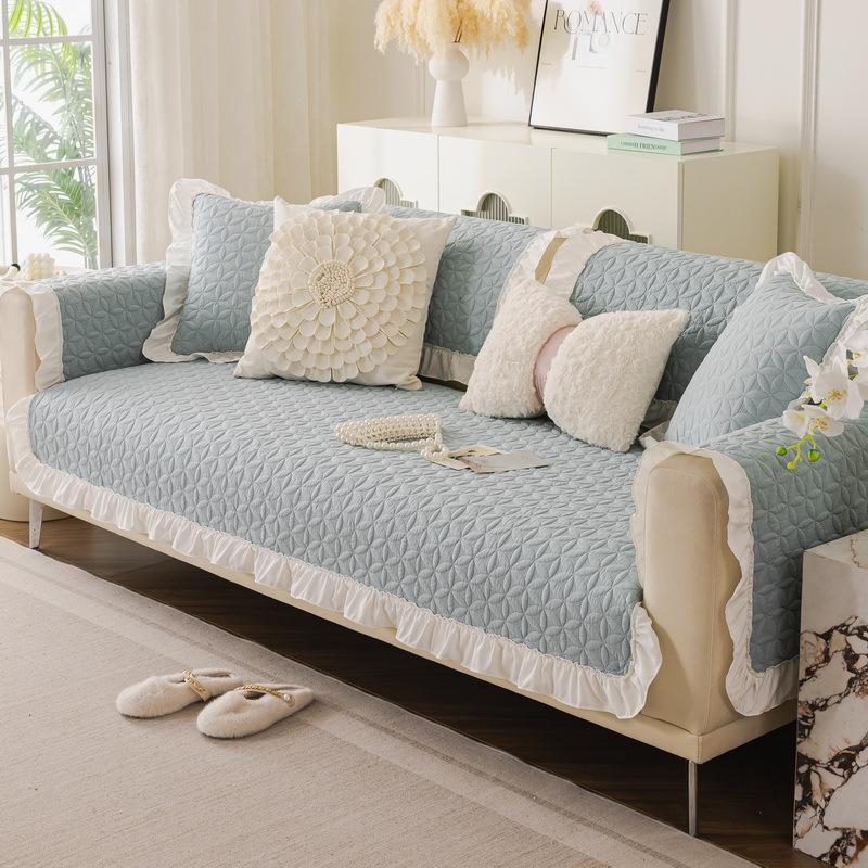 Sofa Cushion Universal In All Seasons New One-Piece Straight Row Fixed Non-Slip Seat Cushion Leather Sofa Cover Towel