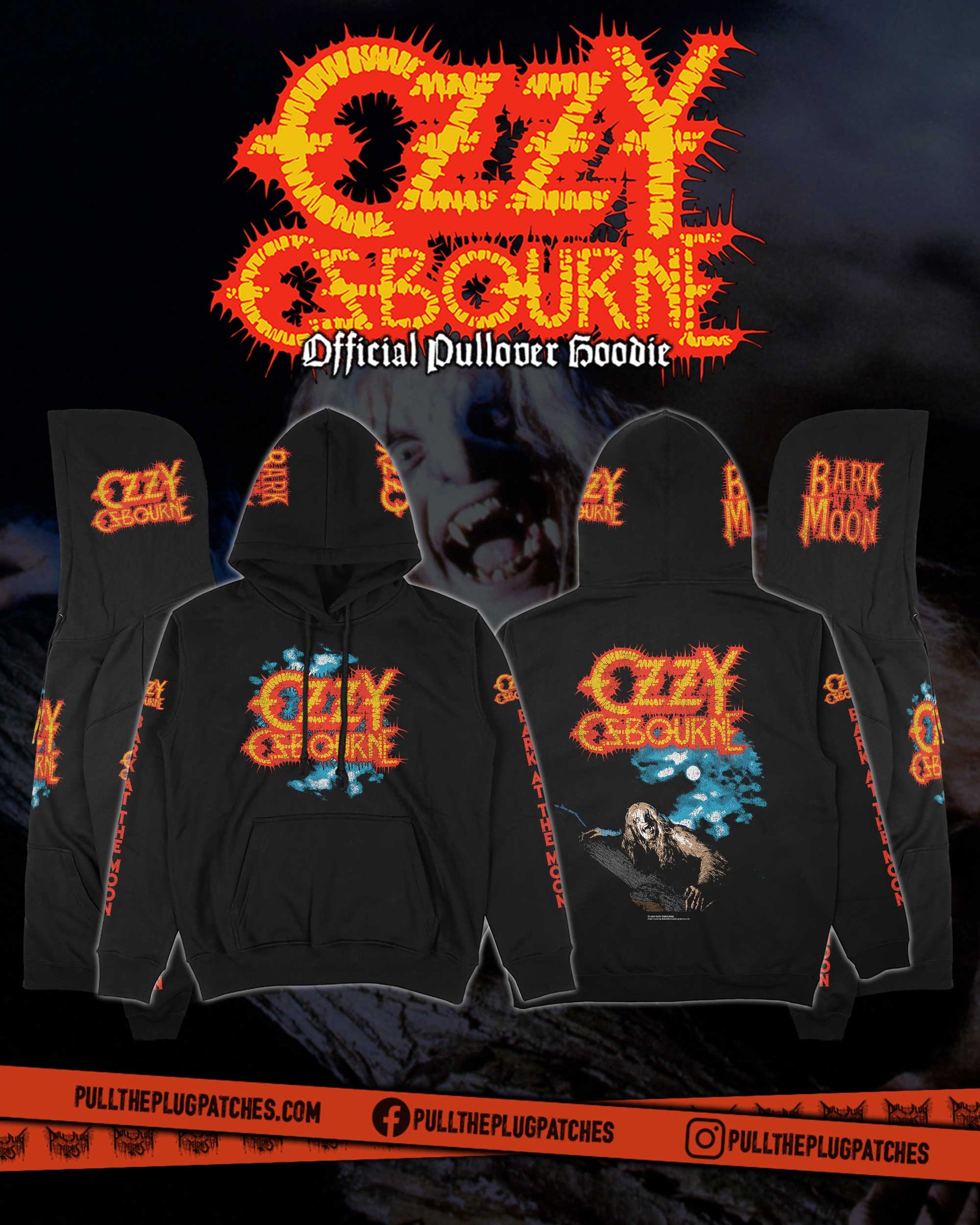 

Толстовки с капюшоном Ozzy Osbourne Bark At The Moon Пуловер Мужские Женские Оверсайз Y2k Флисовая Толстовка Британский Рок-Певец Женская Мужская Одежда 4XL