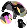 Motorcycle Retro 3‑snap Sun Visor Shield Windproof Helmet Lens Colored