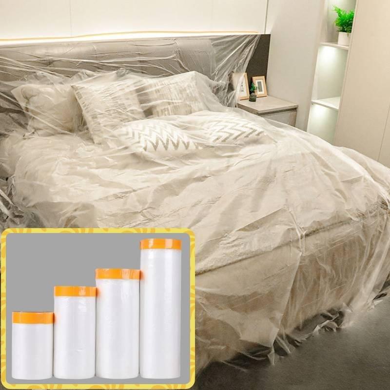 High Adhesive Dust Protection Film Thickened Plastic Cover For Home Renovation And Furniture