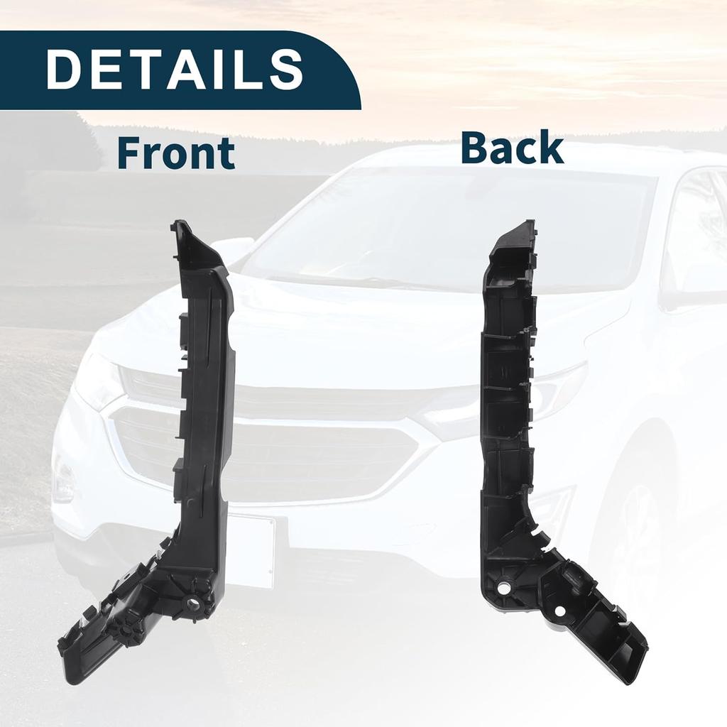 Bumper Support Bracket for Chevy Equinox Durable No.84059893 | Right Side Front Bumper Retainer Bracket Hold Mount Black 1 Pc
