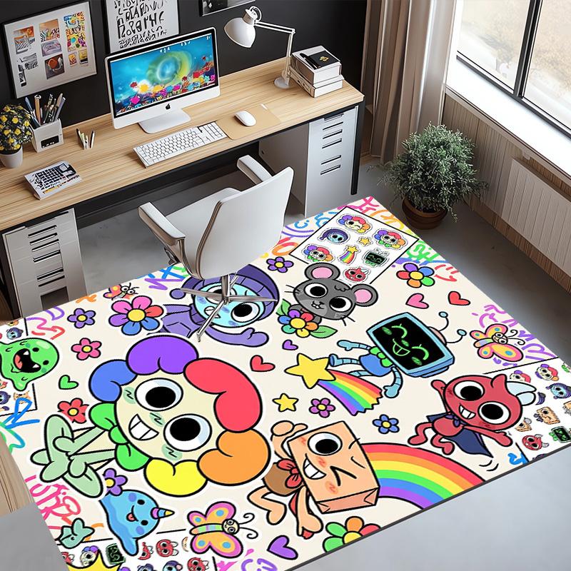 Dandy's World Pattern Rug, Indoor/Outdoor Mat, for Picnic, Gameroom, Bedroom, Office, Living Room, Home Decor Carpet, Birthday Gift