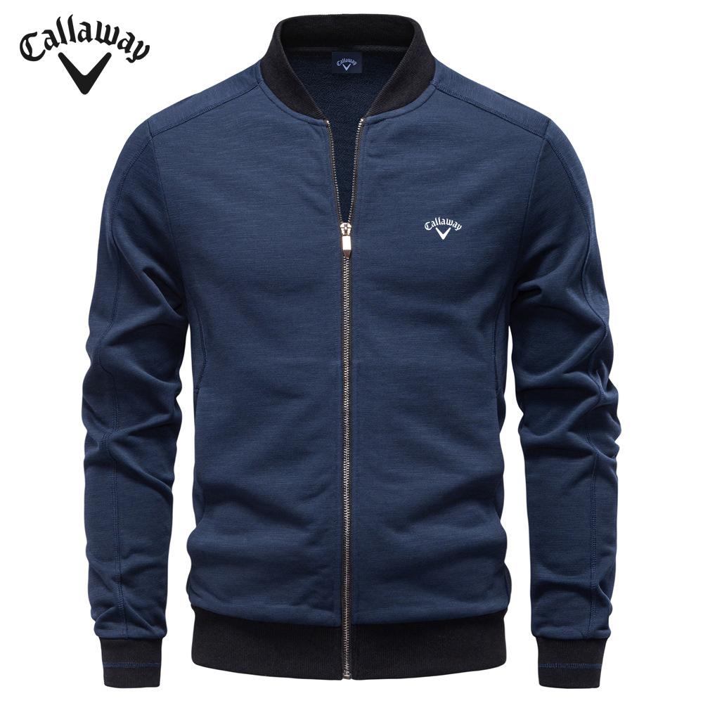 

Callaway 2025 Осень и Зима Вышивка Новая Куртка с бейсбольным воротником Мужская Повседневная Куртка для бизнеса Тонкая Универсальная Куртка для мужчин S