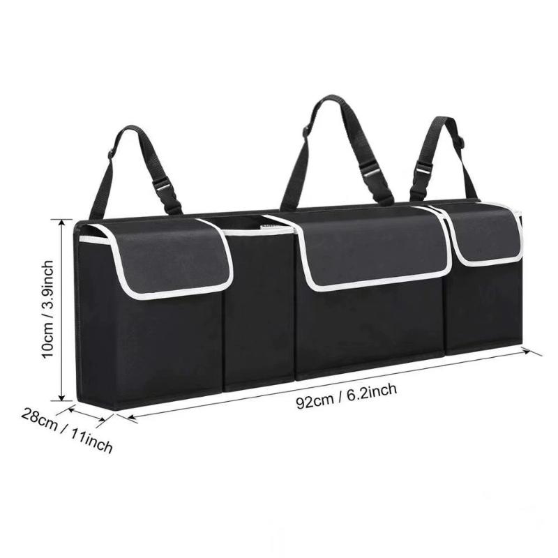 Versatile Oxford Cloth Car Trunk Storage Bag Rear Seat Back Hanging Vehicle Organizer Box for Automobile Interior