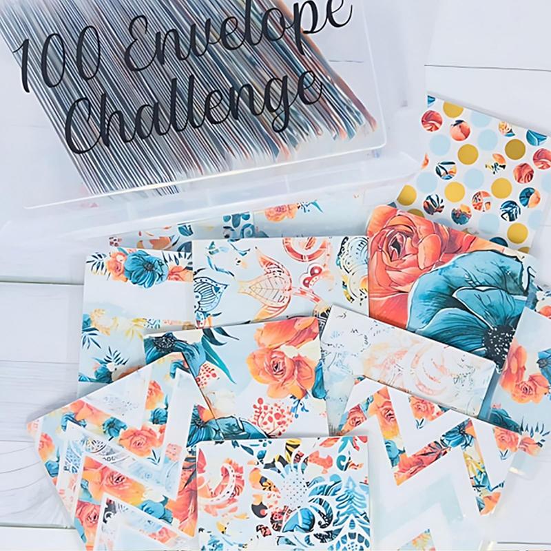 100 Envelope Challenge Box Set Easy And Fun Way To Save $10,000 Money Envelopes Money Saving Challenge Savings Challenges Budget