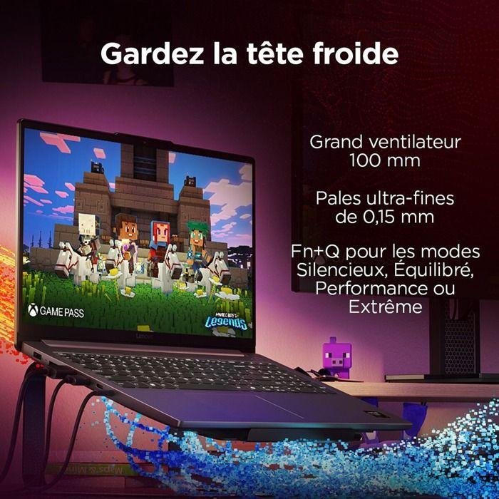 PC Portable Lenovo Gaming LOQ 15ARP10E 15,6” FHD 144 Hz AMD Ryzen™ 7 16 Go RAM 512 Go SSD Nvidia® GeForce RTX™ 4050 Gris