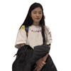 American high street hand-painted graffiti black short-sleeved t-shirt women's summer new popular niche loose half-sleeved top