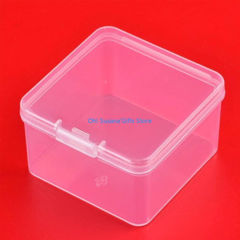 

090D Square Plastic Storage Boxes with Lids 65x65x38mm Clear Bead Sorting Container China Mainland