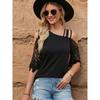 Off-the-Shoulder One-Side Loose Easiest for Match Solid Color Half Sleeve Sling