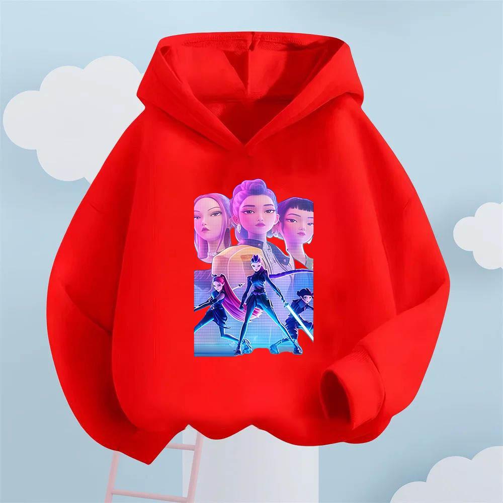 Girls' Hooded Pullover, a Casual and Fashionable Internet Style Women's Soldier Printed Children's Sports Shirt for Autumn and Winter