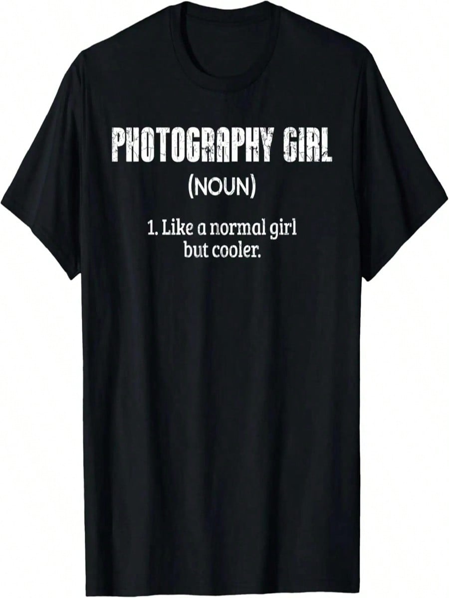 Photographer Funny Photography Girl Graphic T-Shirt S