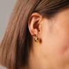 Unique Minimalist Geometric Earrings, Versatile and Premium, 18k Gold Plated Titanium Steel, Fade-resistant Jewelry