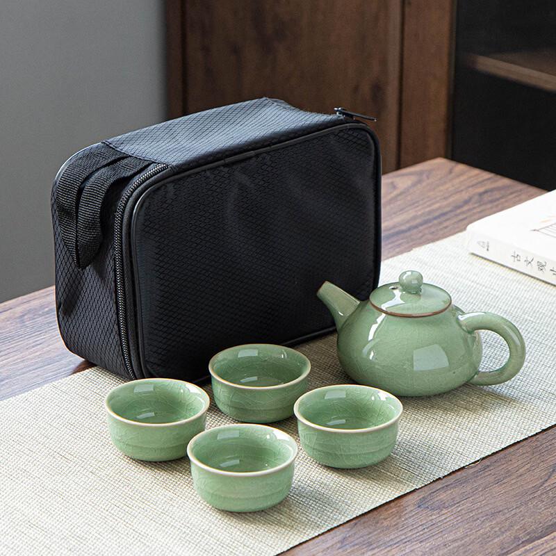 Ge Kiln Ceramic Travel Tea Set