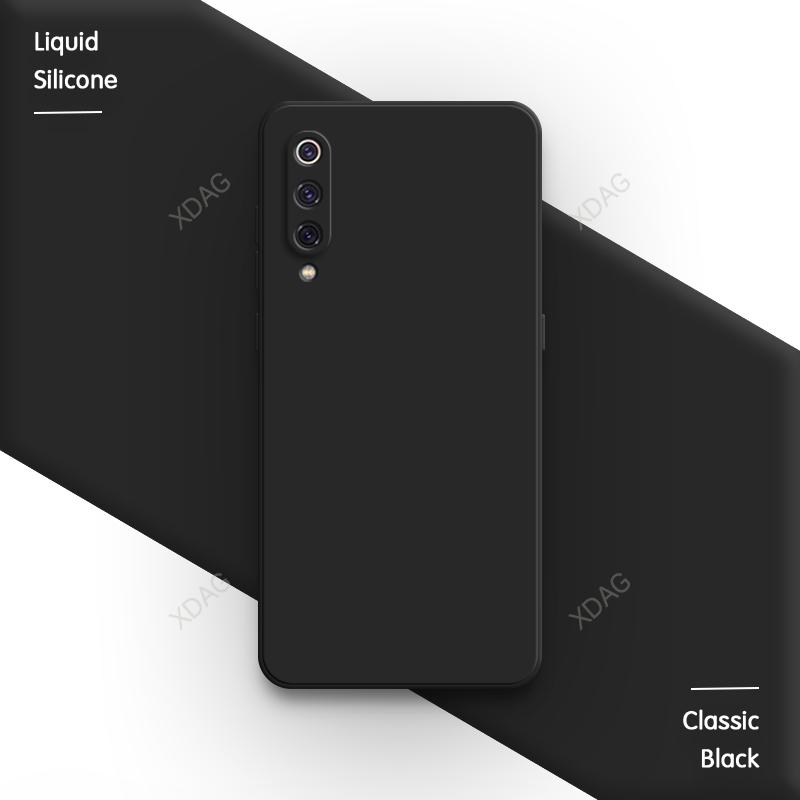 Soft Original Candy Phone Case for Xiaomi 9 9T Pro 8 5G Mi9 Mi8 Square Liquid Silicone Funda Simple Plain Back Cover Accessories