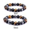 Tiger Eye Triple Bracelet Triple Power Protection Bracelet Hematite Obsidian and Tiger S Eye Triple Protection Bracelets