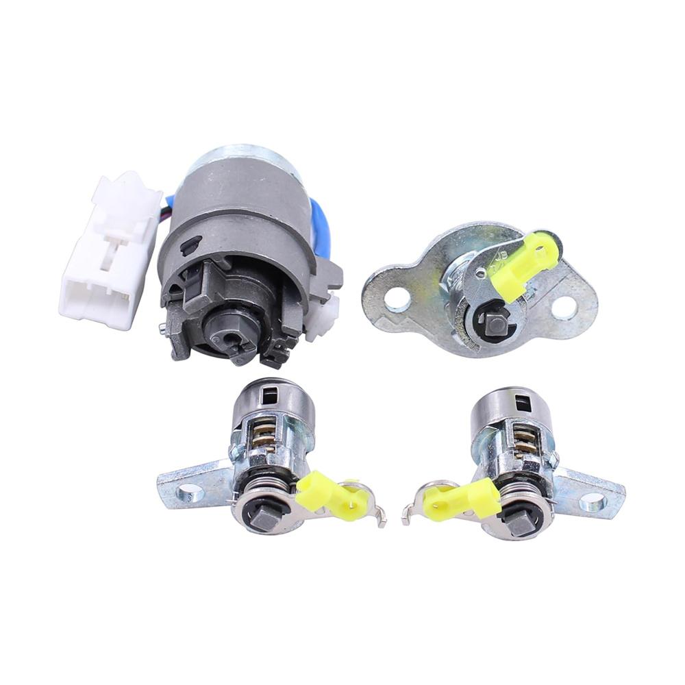 IGNITION & DOOR & TRUNK LOCK CYLINDER SET 2 KEYS 819201EA00 For ACCENT 06-11