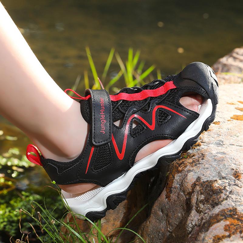 Kids Breathable Sport Sandals Summer Anti-Slip Closed Toe Beach Shoes for Boys Girls Outdoor Walking Sandials