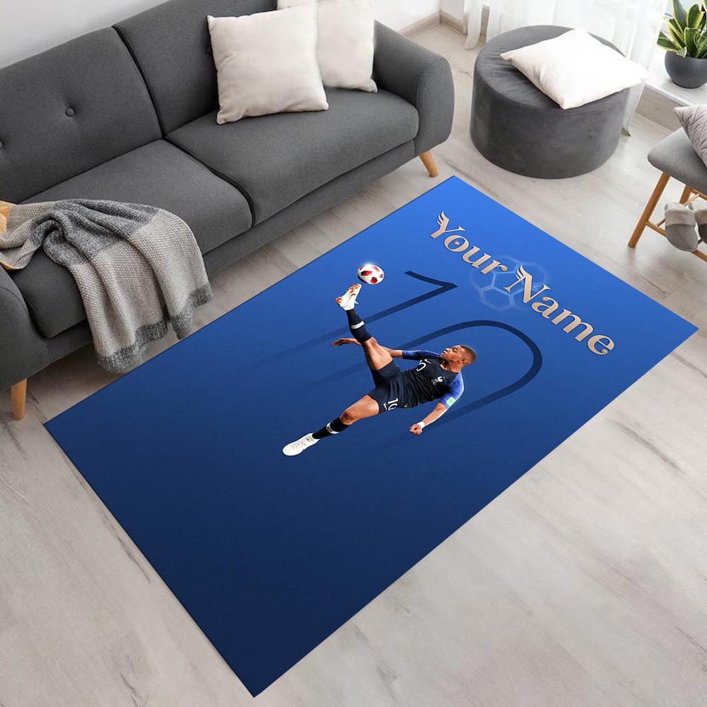 Mbappé Customize Your Name Floor Rug Office Rug Suitable for Game Room Bedrooms Study Room Outdoor Antislip Carpet Decorate Offices