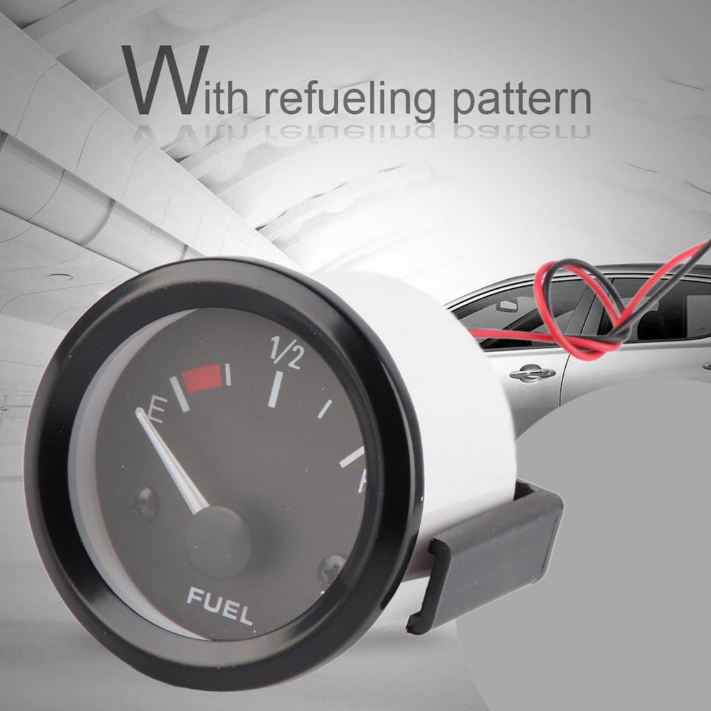 52mm Universal Car Fuel Level Gauge LED Digital E‑1 2‑F Range Meter with Fuel Sensor