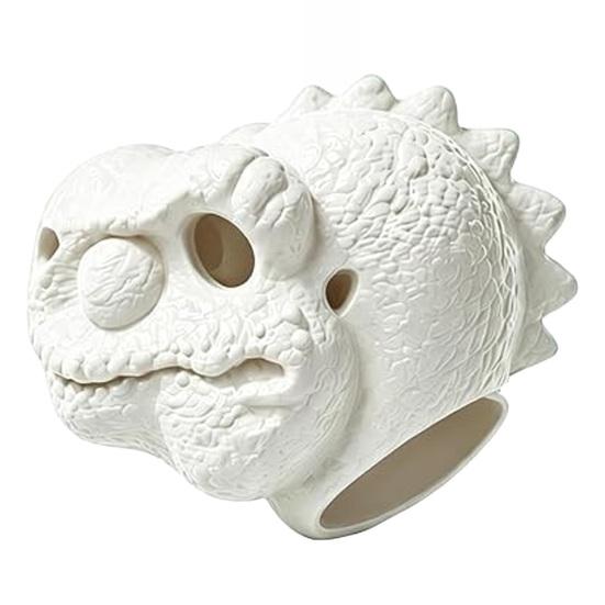 Dinosaur Head Squirrel Feeder Pre-Assembled with Hanging Rope Weather-Resistant Outdoor Feeder