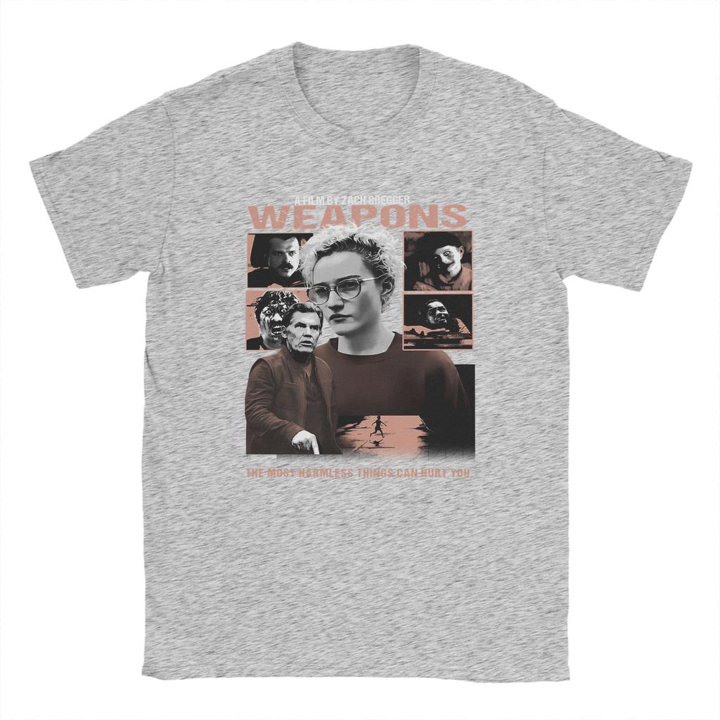 Men T-Shirt  Weapons Movie 2025 Vintage Cotton Tees Short Sleeve  T Shirt Crew Neck Clothing Summer